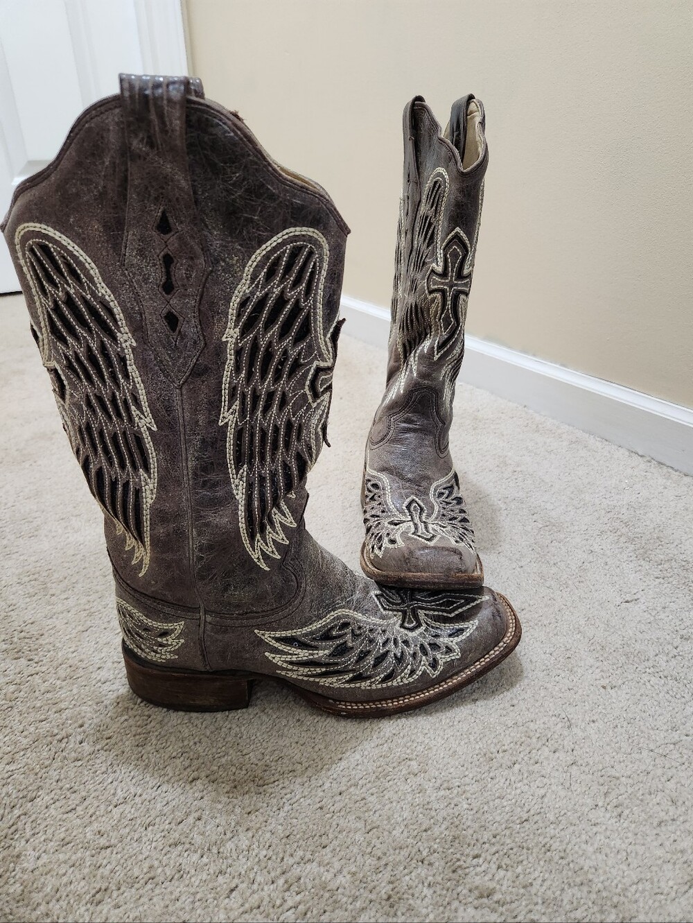 Y2K Corral Glitter Inlay Western Boot